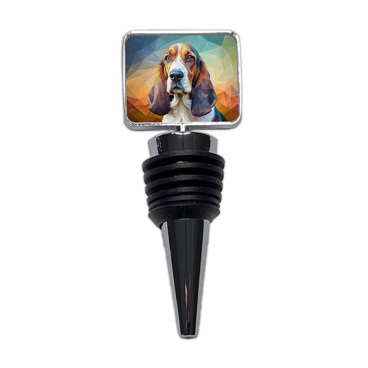 Basset Hound Dog Contemporary Art Wine Bottle Stopper