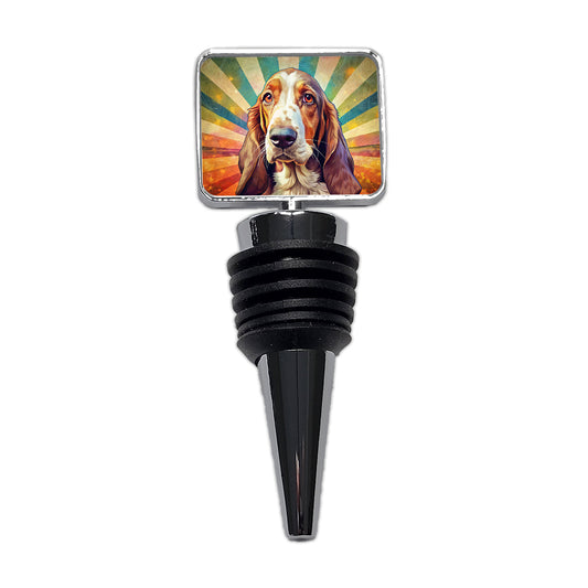 Basset Hound Dog Pop Art Wine Bottle Stopper