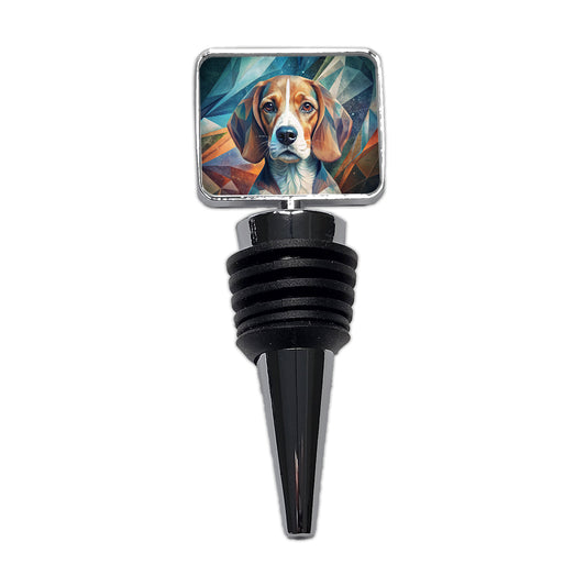 Beagle Dog Abstract Stylized Art Wine Bottle Stopper