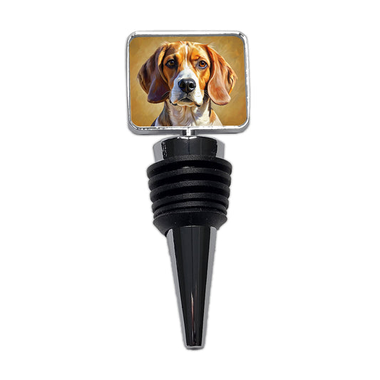 Beagle Dog Illustration Wine Bottle Stopper