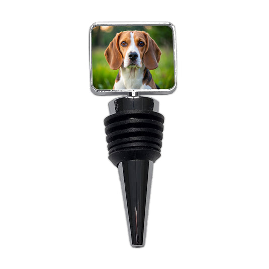 Beagle Dog Photo Wine Bottle Stopper