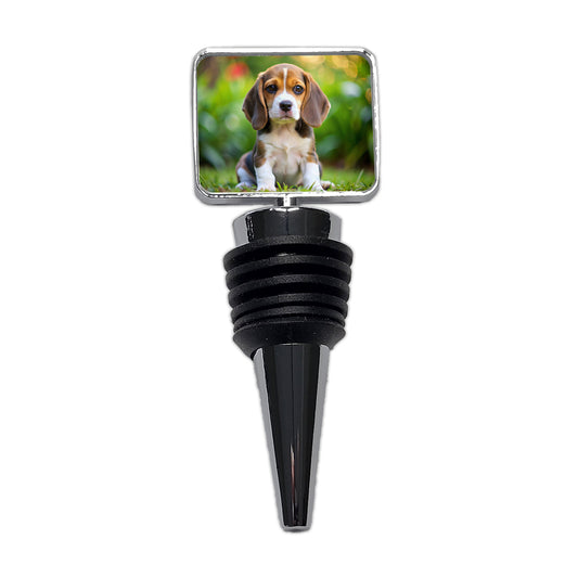 Beagle Dog Puppy Photo Wine Bottle Stopper
