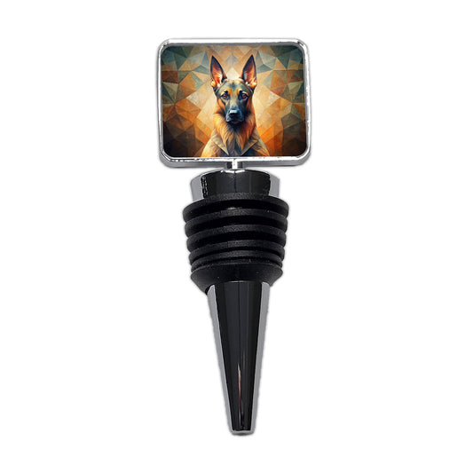 Belgian Malinois Dog Abstract Stylized Art Wine Bottle Stopper