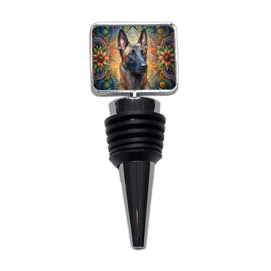 Belgian Malinois Dog Bohemian Art Wine Bottle Stopper