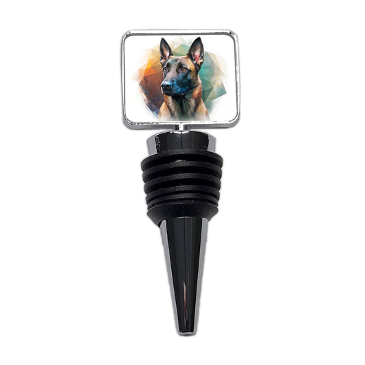 Belgian Malinois Dog Contemporary Art Wine Bottle Stopper