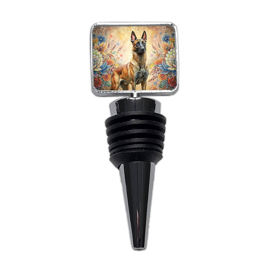Belgian Malinois Dog French Bohemian Art Wine Bottle Stopper