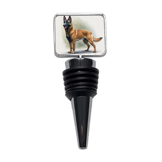 Belgian Malinois Dog Illustration Wine Bottle Stopper