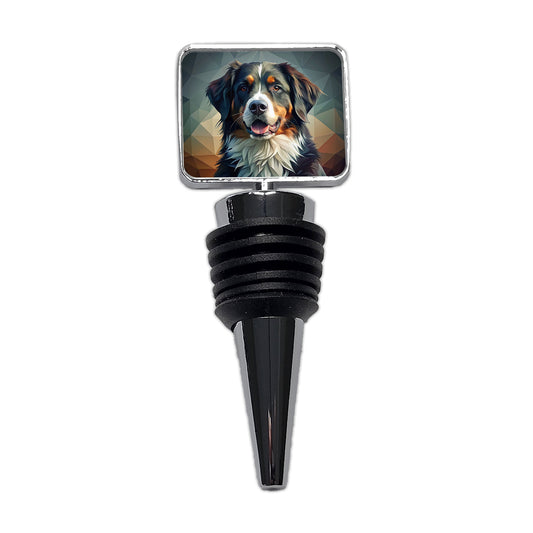 Bernese Mountain Dog Contemporary Art Wine Bottle Stopper