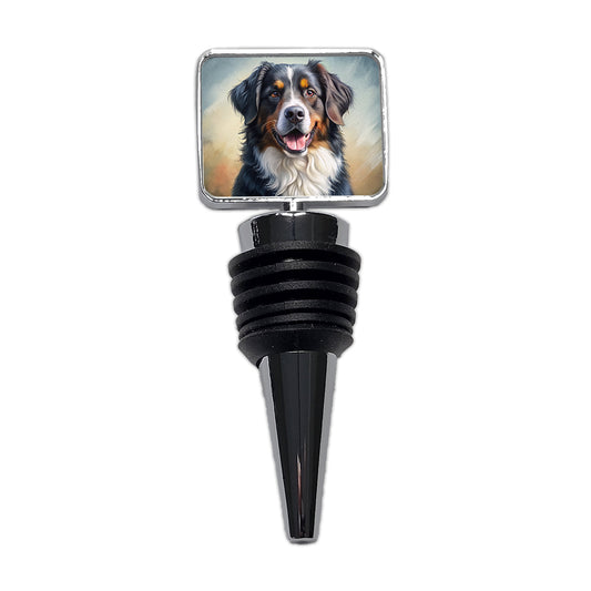 Bernese Mountain Dog Illustration Wine Bottle Stopper