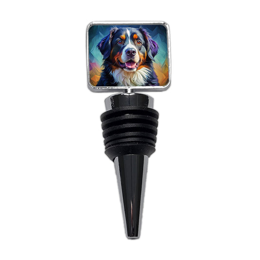 Bernese Mountain Dog Pop Art Wine Bottle Stopper