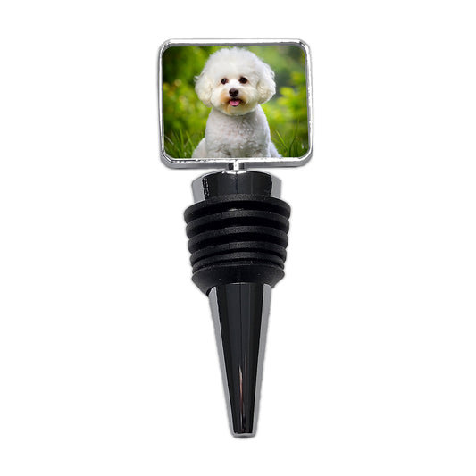 Bichon Frise Dog Photo Wine Bottle Stopper