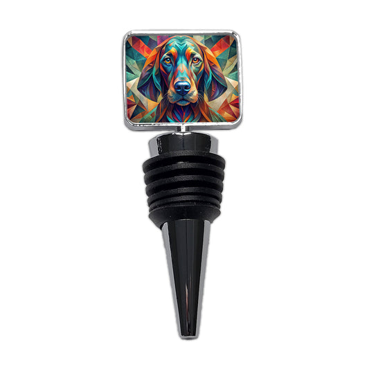 Bloodhound Dog Abstract Stylized Art Wine Bottle Stopper