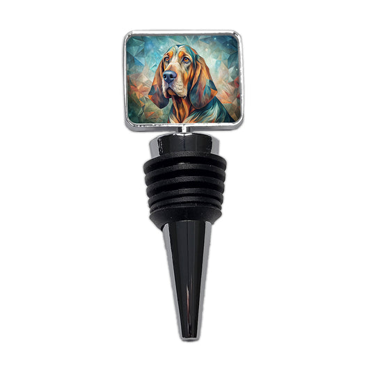 Bloodhound Dog Contemporary Art Wine Bottle Stopper