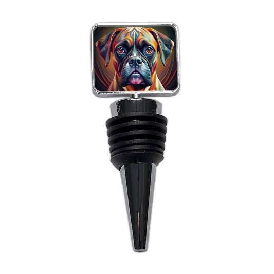 Boxer Dog Abstract Stylized Art Wine Bottle Stopper