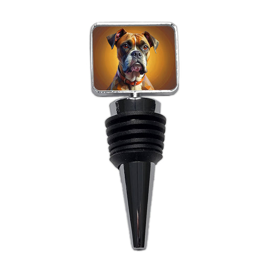 Boxer Dog Contemporary Art Wine Bottle Stopper