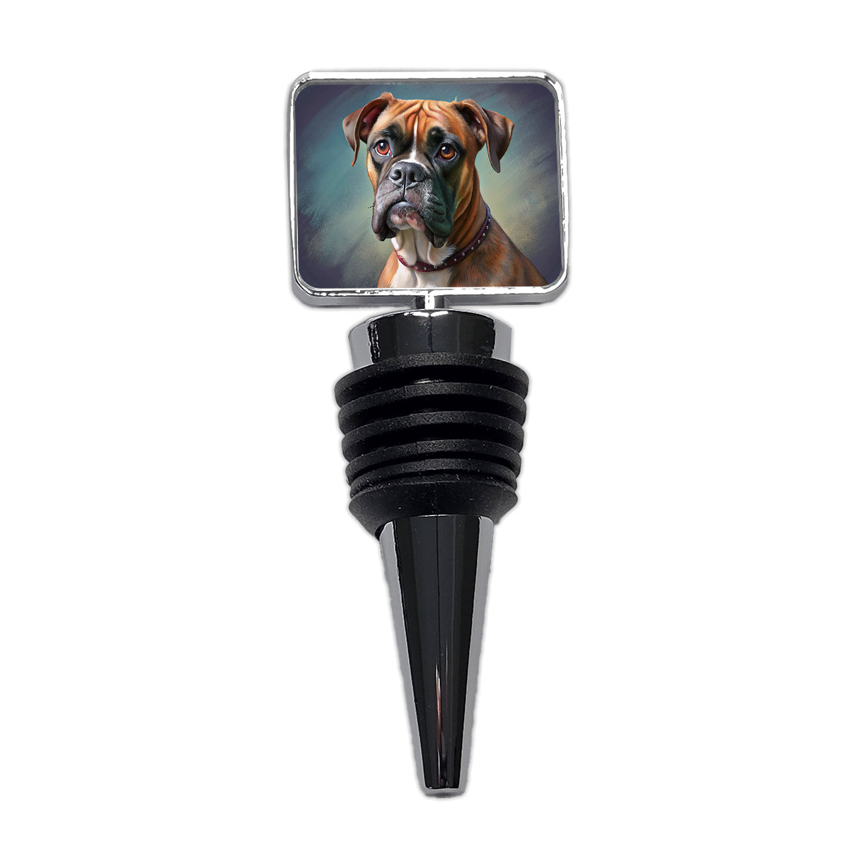 Boxer Dog Illustration Wine Bottle Stopper