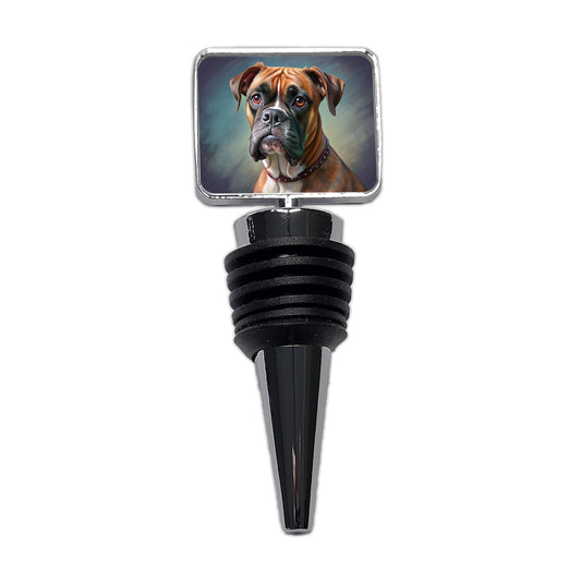 Boxer Dog Illustration Wine Bottle Stopper