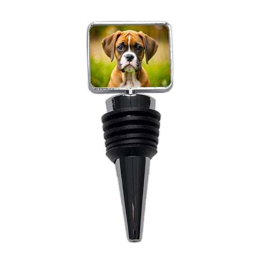 Boxer Dog Puppy Photo Wine Bottle Stopper