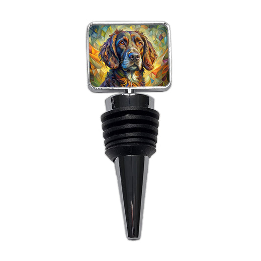Boykin Spaniel Dog Abstract Art Wine Bottle Stopper