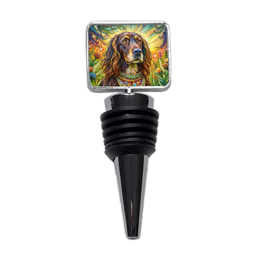 Boykin Spaniel Dog Bohemian Art Wine Bottle Stopper