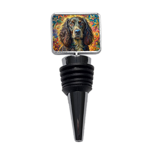 Boykin Spaniel Dog French Bohemian Art Wine Bottle Stopper