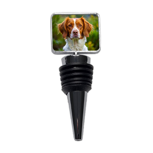 Brittany Spaniel Dog Photo Wine Bottle Stopper