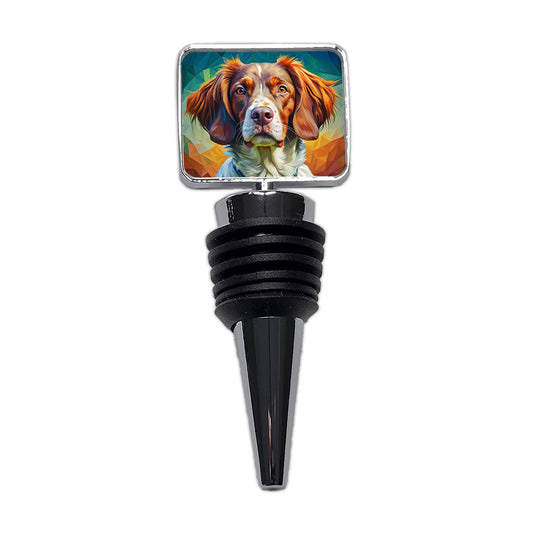 Brittany Spaniel Dog Pop Art Wine Bottle Stopper