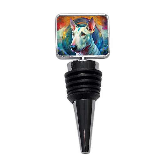 Bull Terrier Dog Abstract Art Wine Bottle Stopper
