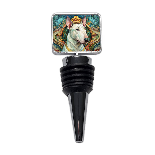 Bull Terrier Dog Art Nouveau Wine Bottle Stopper
