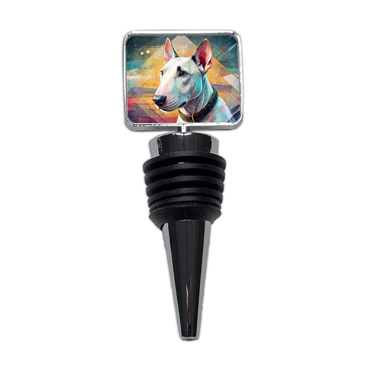 Bull Terrier Dog Contemporary Art Wine Bottle Stopper
