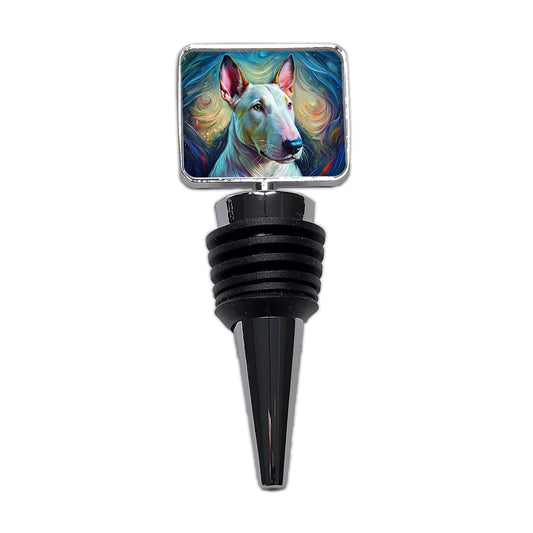 Bull Terrier Dog Expressionism Art Wine Bottle Stopper