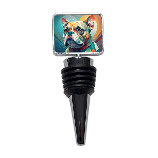 Bulldog Dog Abstract Stylized Art Wine Bottle Stopper