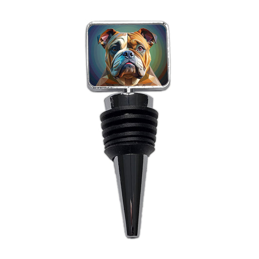 Bulldog Dog Contemporary Art Wine Bottle Stopper