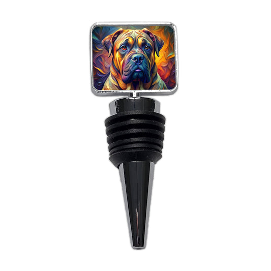 Bullmastiff Dog Abstract Stylized Art Wine Bottle Stopper