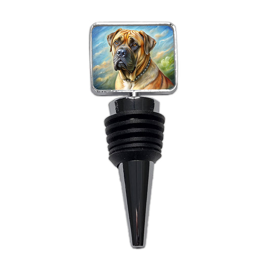 Bullmastiff Dog Illustration Wine Bottle Stopper