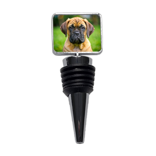 Bullmastiff Dog Puppy Photo Wine Bottle Stopper