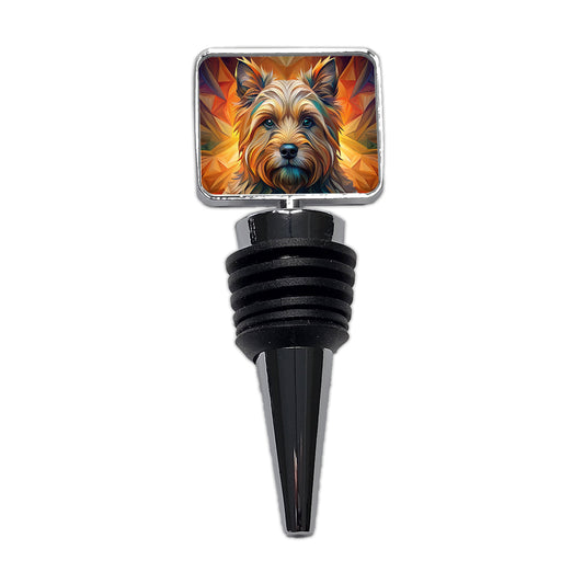 Cairn Terrier Dog Abstract Stylized Art Wine Bottle Stopper