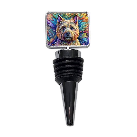 Cairn Terrier Dog Bohemian Art Wine Bottle Stopper