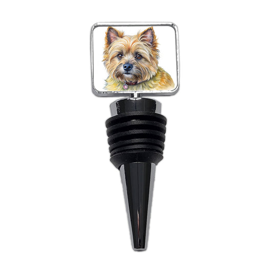 Cairn Terrier Dog Illustration Wine Bottle Stopper
