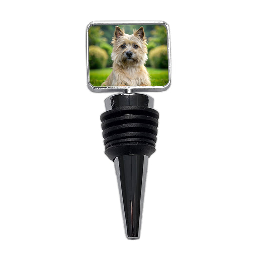 Cairn Terrier Dog Photo Wine Bottle Stopper