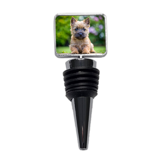 Cairn Terrier Dog Puppy Photo Wine Bottle Stopper