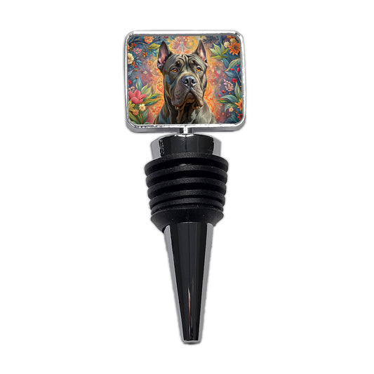 Cane Corso Dog French Bohemian Art Wine Bottle Stopper
