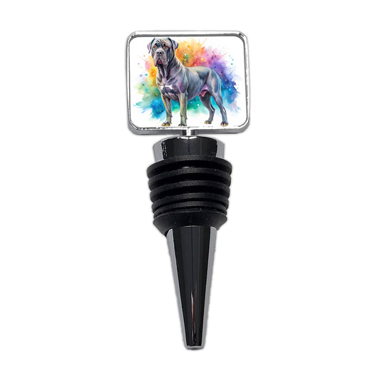 Cane Corso Dog Watercolor Style Wine Bottle Stopper