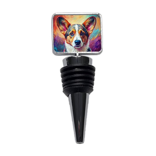 Cardigan Welsh Corgi Dog Pop Art Wine Bottle Stopper
