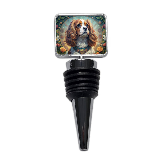 Cavalier King Charles Spaniel Dog Art Nouveau Wine Bottle Stopper