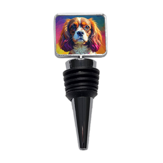 Cavalier King Charles Spaniel Dog Pop Art Wine Bottle Stopper