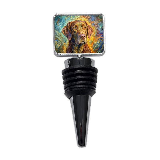 Chesapeake Bay Retriever Dog Abstract Art Wine Bottle Stopper