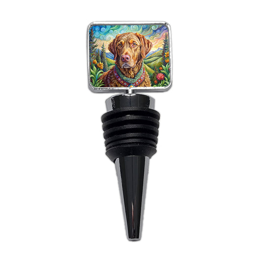 Chesapeake Bay Retriever Dog French Bohemian Art Wine Bottle Stopper