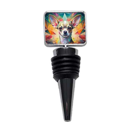 Chihuahua Dog Abstract Art Wine Bottle Stopper