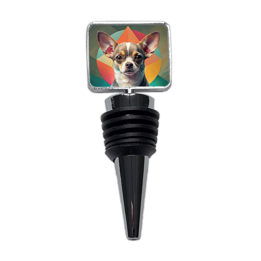 Chihuahua Dog Contemporary Art Wine Bottle Stopper